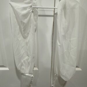 Elegant Sheer White Puff Sleeves for Wedding Dress